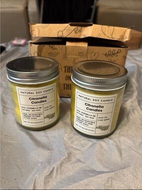 Natural Soy Citronella Candle - Yellow (Set of 2)